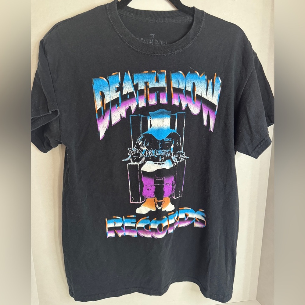 Death Row Records T-Shirt Men’s M Black Vintage Style Rap Hip Hop Graphic Tee